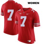 Women's NCAA Ohio State Buckeyes Teradja Mitchell #7 College Stitched No Name Authentic Nike Red Football Jersey IH20B56CZ